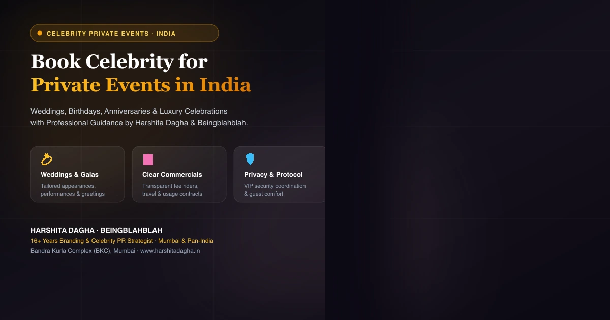 Book Celebrity for Private Event in India Book Celebrity for Private Event in India for weddings, birthdays, private parties and exclusive celebrations
